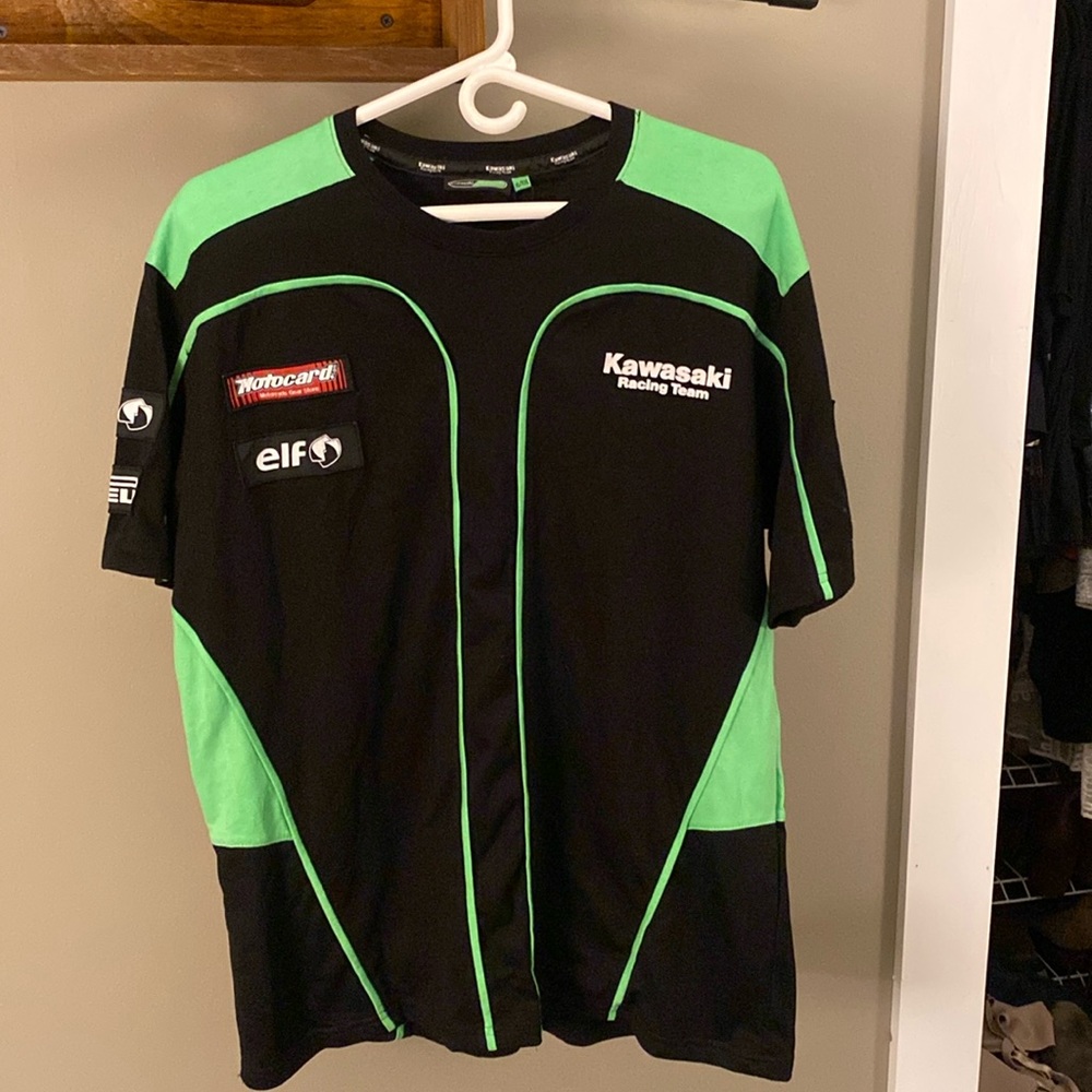 NWT Kawasaki Motorcycle Race Team Cotton short sleeve cotton jersey